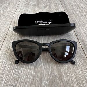 L.A. Eyeworks Cornu Black Sunglasses